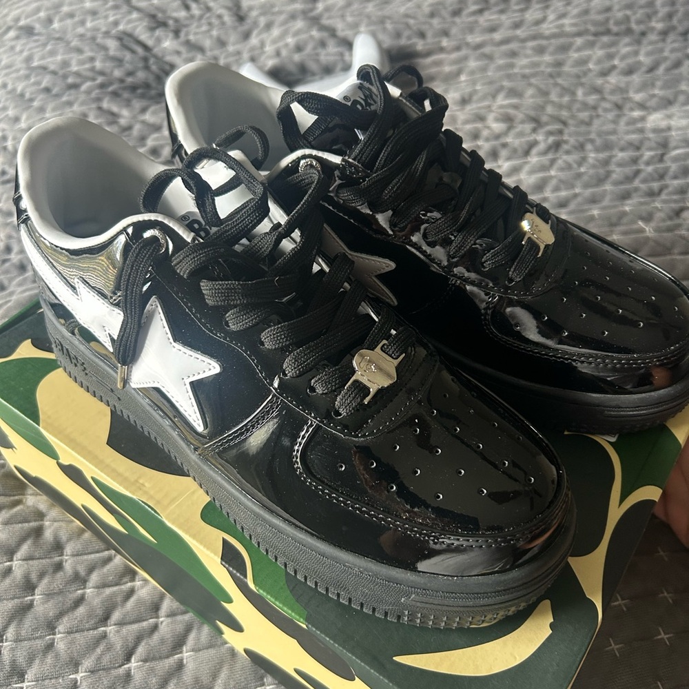 Bape Black and White Men's Sneakers